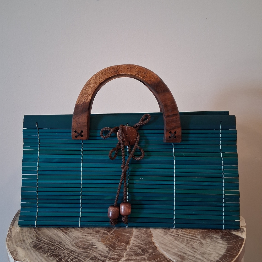 Coastal Cowgirl Wooden Handle Bag Purse